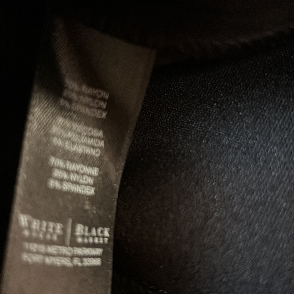 White House Black Market women’s black blazer with faux leather details - Picture 5 of 8